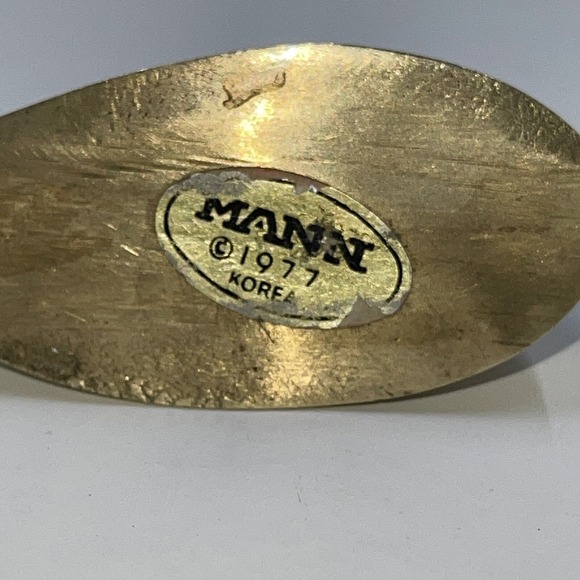 Vintage Miniature 3" Brass Duck Figurine, Mann 1977, Made in Korea Mid Century M - Picture 5 of 8